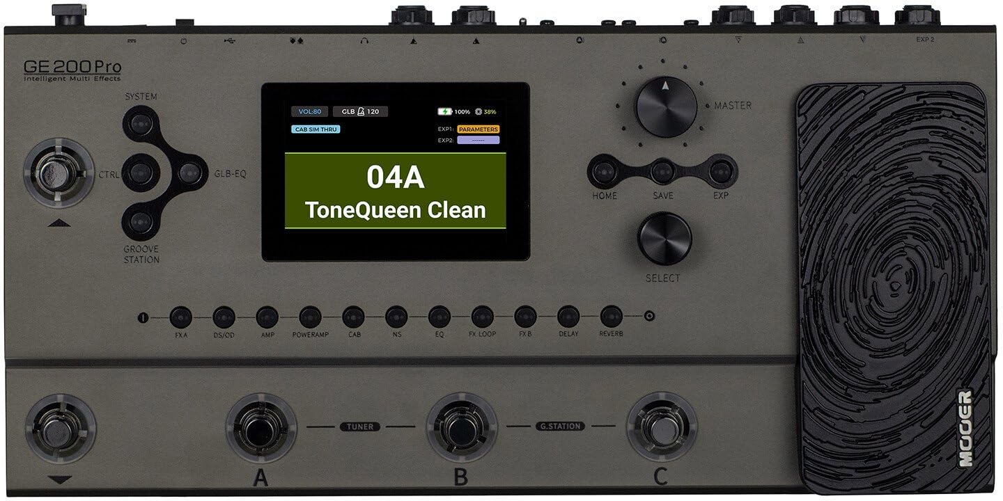 MOOER GE200 Pro Multi-Effects Guitar Pedal, 286 Effects and Amp